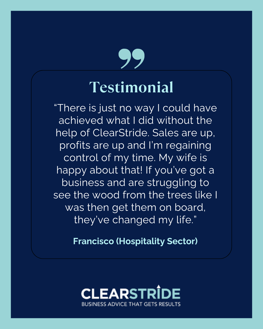 Brisbane Business Advisor Testimonial